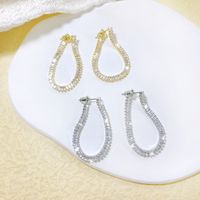 1 Pair Ig Style Korean Style Geometric Inlay Copper Zircon Earrings main image 1
