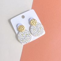 1 Pair Basic Modern Style Streetwear Geometric Soft Clay Drop Earrings sku image 2