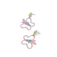 1 Pair Cute Flower Butterfly Spray Paint Plating Alloy Drop Earrings main image 4