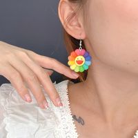 1 Pair Cute Flower Resin Drop Earrings main image 4
