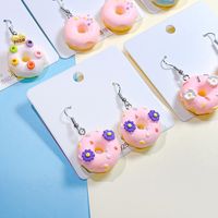 1 Pair Sweet Donuts Resin Drop Earrings main image 5