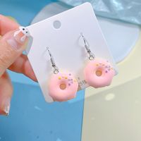 1 Pair Sweet Donuts Resin Drop Earrings sku image 3