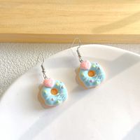 1 Pair Cute Donuts Resin Drop Earrings sku image 3
