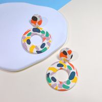 1 Pair Streetwear Polka Dots Soft Clay Drop Earrings main image 1