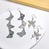 1 Pair Cute Butterfly Metal Drop Earrings main image 3