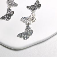 1 Pair Cute Butterfly Metal Drop Earrings main image 4
