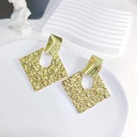 1 Pair Elegant Leaves Plating Metal Drop Earrings sku image 3