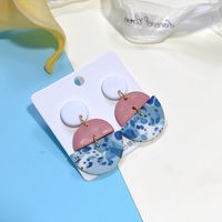 1 Pair Retro Semicircle Irregular Soft Clay Drop Earrings sku image 1