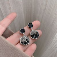 1 Pair Sweet Round Plating Inlay Alloy Artificial Diamond Drop Earrings sku image 1