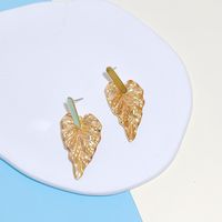 1 Paar Strassenmode Blatt Irregulär Metall Tropfenohrringe Ohrringe sku image 3