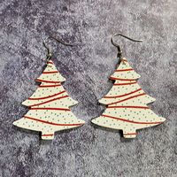 1 Pair Classic Style Christmas Tree Pu Leather Iron Ear Hook main image 5
