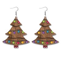 1 Pair Classic Style Christmas Tree Pu Leather Iron Ear Hook sku image 3
