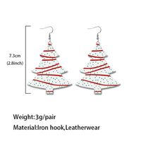1 Pair Classic Style Christmas Tree Pu Leather Iron Ear Hook main image 3