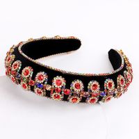 Lady Round Cloth Inlay Rhinestones Hair Band sku image 4