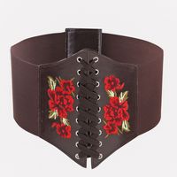 Retro Rose Pu Leather Women's Leather Belts main image 5