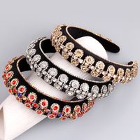 Lady Round Cloth Inlay Rhinestones Hair Band main image 2