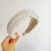 Lady Solid Color Knit Handmade Hair Band sku image 2