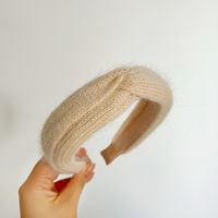 Lady Solid Color Knit Handmade Hair Band sku image 3