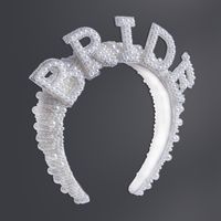 Princess Letter Flannel Inlay Artificial Pearls Hair Band main image 5