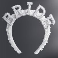 Princess Letter Flannel Inlay Artificial Pearls Hair Band main image 3