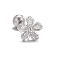 1 Piece Ig Style Simple Style Geometric Flower Butterfly Plating Inlay Brass Zircon 18k Gold Plated White Gold Plated Ear Studs sku image 8