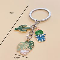 Cute Cactus Plant Alloy Bag Pendant Keychain main image 4