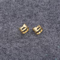 1 Piece Simple Style Solid Color Layered Plating Copper Copper Gold Plated Ear Cuffs main image 4