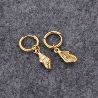 1 Pair Simple Style Classic Style Starfish Conch Shell Plating Stainless Steel 18K Gold Plated Earrings main image 4