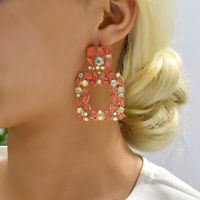 1 Pair Fashion Geometric Rhinestone Plating Women's Drop Earrings main image 4
