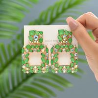 1 Pair Fashion Geometric Rhinestone Plating Women's Drop Earrings sku image 5