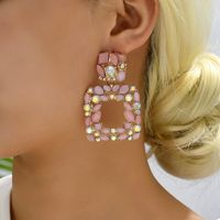 1 Pair Fashion Geometric Rhinestone Plating Women's Drop Earrings main image 6