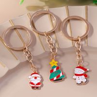 Cute Christmas Tree Santa Claus Alloy Christmas Bag Pendant Keychain main image 9