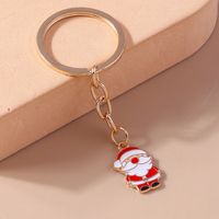 Cute Christmas Tree Santa Claus Alloy Christmas Bag Pendant Keychain main image 4