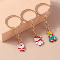 Cute Christmas Tree Santa Claus Alloy Christmas Bag Pendant Keychain main image 8
