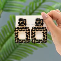 1 Pair Fashion Geometric Rhinestone Plating Women's Drop Earrings sku image 8