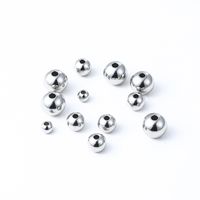 1 Stück Durchmesser 3mm Durchmesser 4mm Durchmesser 5mm Loch 1~1.9mm Rostfreier Stahl Einfarbig Poliert Perlen main image 3