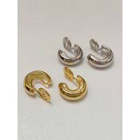 1 Pair Simple Style Geometric Plating Alloy Ear Studs main image 1