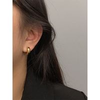 1 Pair Simple Style Geometric Plating Alloy Ear Studs main image 4