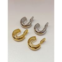 1 Pair Simple Style Geometric Plating Alloy Ear Studs main image 3