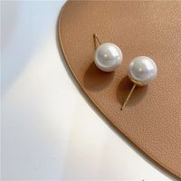 1 Pair Elegant Lady Geometric Plating Imitation Pearl Ear Studs sku image 3