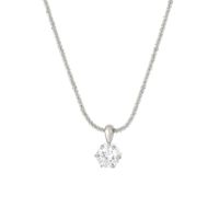 Classic Style Solid Color Stainless Steel Zircon Pendant Necklace In Bulk sku image 4
