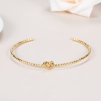 Simple Style Heart Shape Stainless Steel Polishing Bangle sku image 1