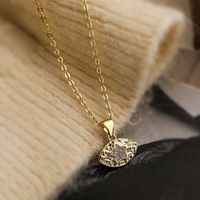 Simple Style Commute Star Copper Plating Inlay Zircon 18k Gold Plated Pendant Necklace main image 3