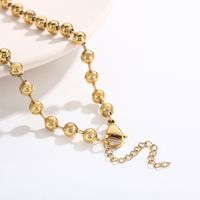 Acero Titanio Chapados en oro de 18k Elegante Señora Pulido Enchapado Color Sólido Aretes Collar main image 3