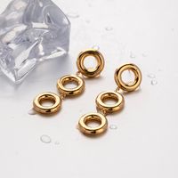 1 Pair Ig Style Simple Style Circle Plating Hollow Out Stainless Steel 18k Gold Plated Drop Earrings main image 3