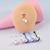 Casual Modern Style Simple Style Solid Color Arylic Belly Ring main image 3