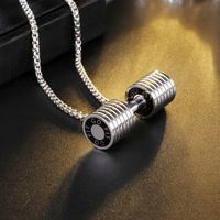Commute Dumbbell Stainless Steel Men's Necklace main image 6