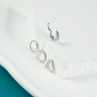 Modern Style Simple Style Shiny Water Droplets Stainless Steel Plating Inlay Zircon Nose Studs main image 3