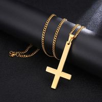 Commute Cross Stainless Steel Pendant Necklace main image 10