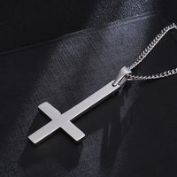 Commute Cross Stainless Steel Pendant Necklace main image 8